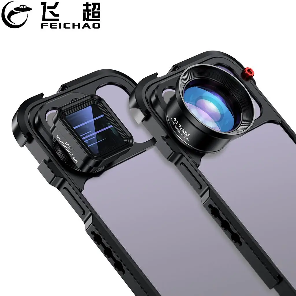 Metal Mobile Phone Cage for iPhone 15 Pro/15 Pro MAX External 1.55X Lens Filter Set Vlog Stabilizer LED Light Microphone Holder
Metal Mobile Phone Cage for iPhone 15 Pro/15 Pro MAX External 1.55X Lens Filter Set Vlog Stabilizer LED Light Microphone Holder
