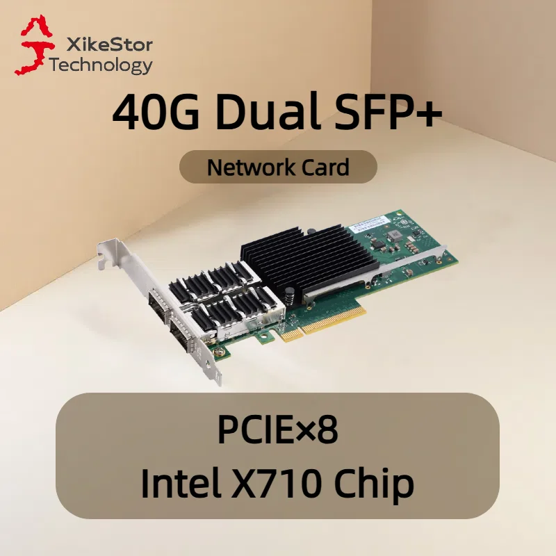 XikeStor Intel XL710-QDA2 40G chip PCIE X8 dual QSFP+ 40Gbps port Network card for PC/NAS/Server,SKN-XL710-2QSFP+
XikeStor Intel XL710-QDA2 40G chip PCIE X8 dual QSFP+ 40Gbps port Network card for PC/NAS/Server,SKN-XL710-2QSFP+