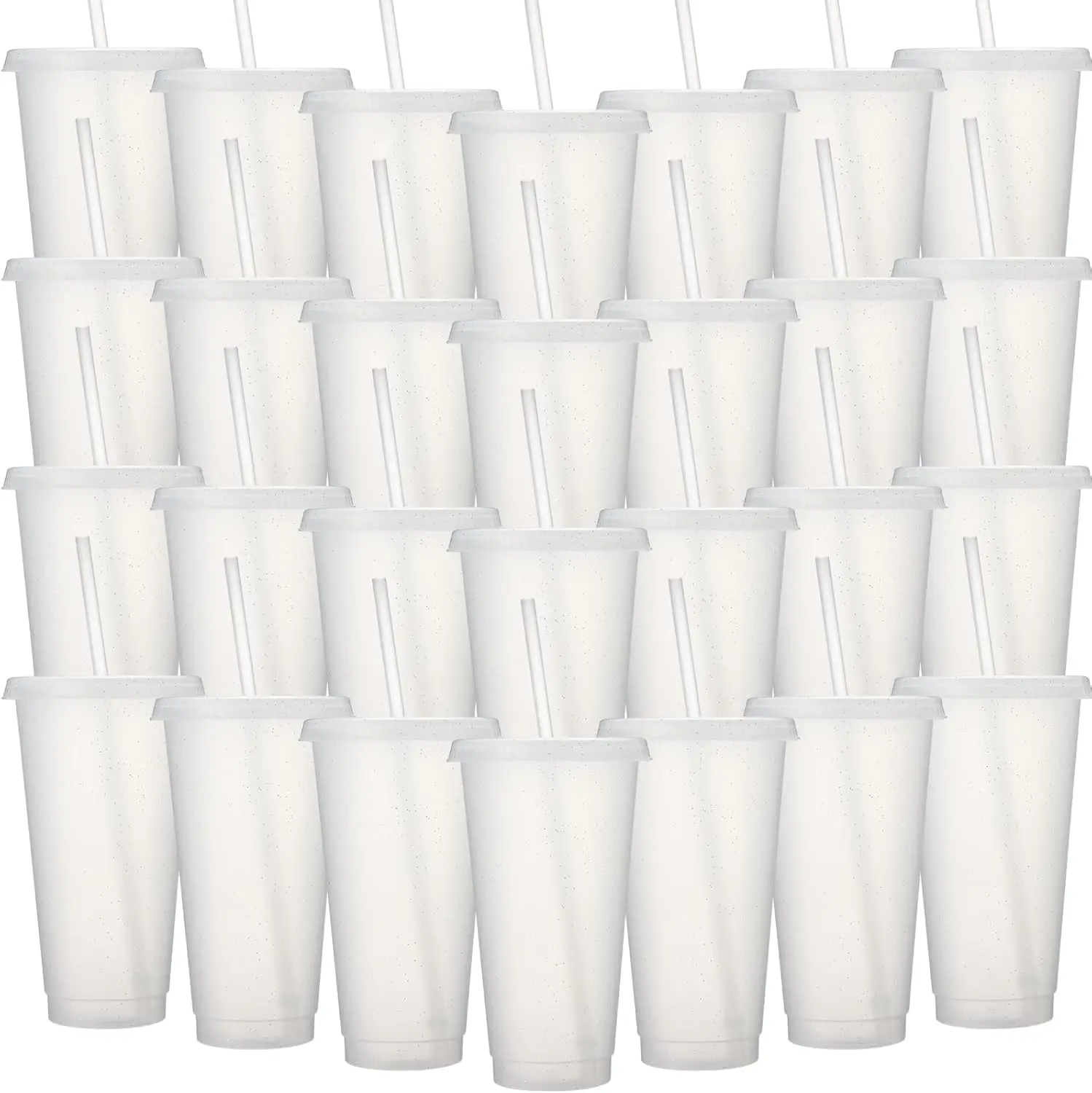 60 Pack Glitter Plastic Tumbler with Straw and Lid, 24-27 oz Reusable Cups for Party Travel Gifts
60 Pack Glitter Plastic Tumbler with Straw and Lid, 24-27 oz Reusable Cups for Party Travel Gifts