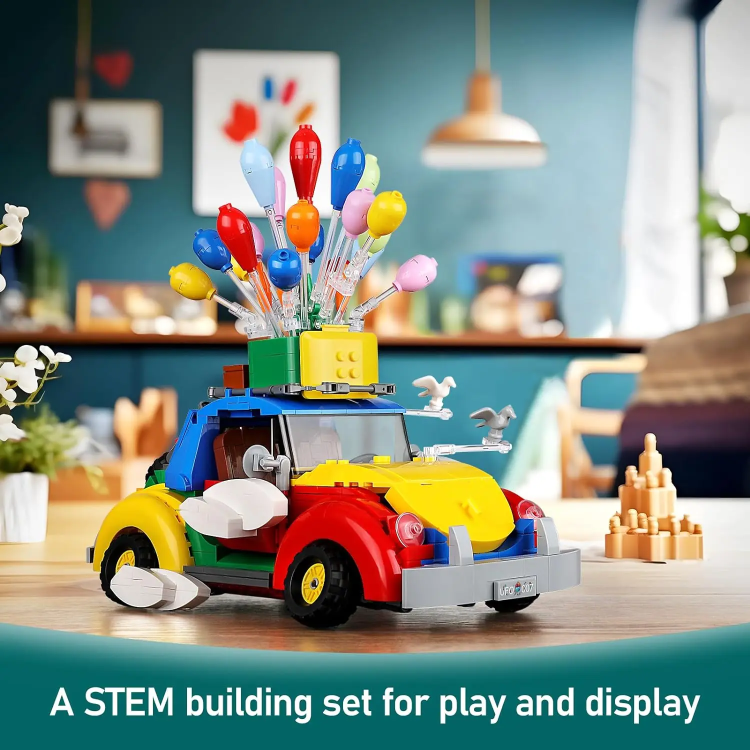 New Beetle Colorful Balloon Car Building Blocks Creative Pigeon City Car Model Bricks Decoration Toys For Kids Holiday Gifts
New Beetle Colorful Balloon Car Building Blocks Creative Pigeon City Car Model Bricks Decoration Toys For Kids Holiday Gifts