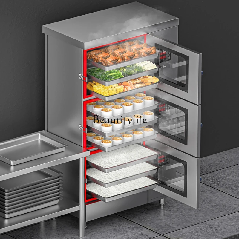 Steamer Commercial seafood steamer Electric three doors, small gas stew machine canteen Large rice steamer
Steamer Commercial seafood steamer Electric three doors, small gas stew machine canteen Large rice steamer