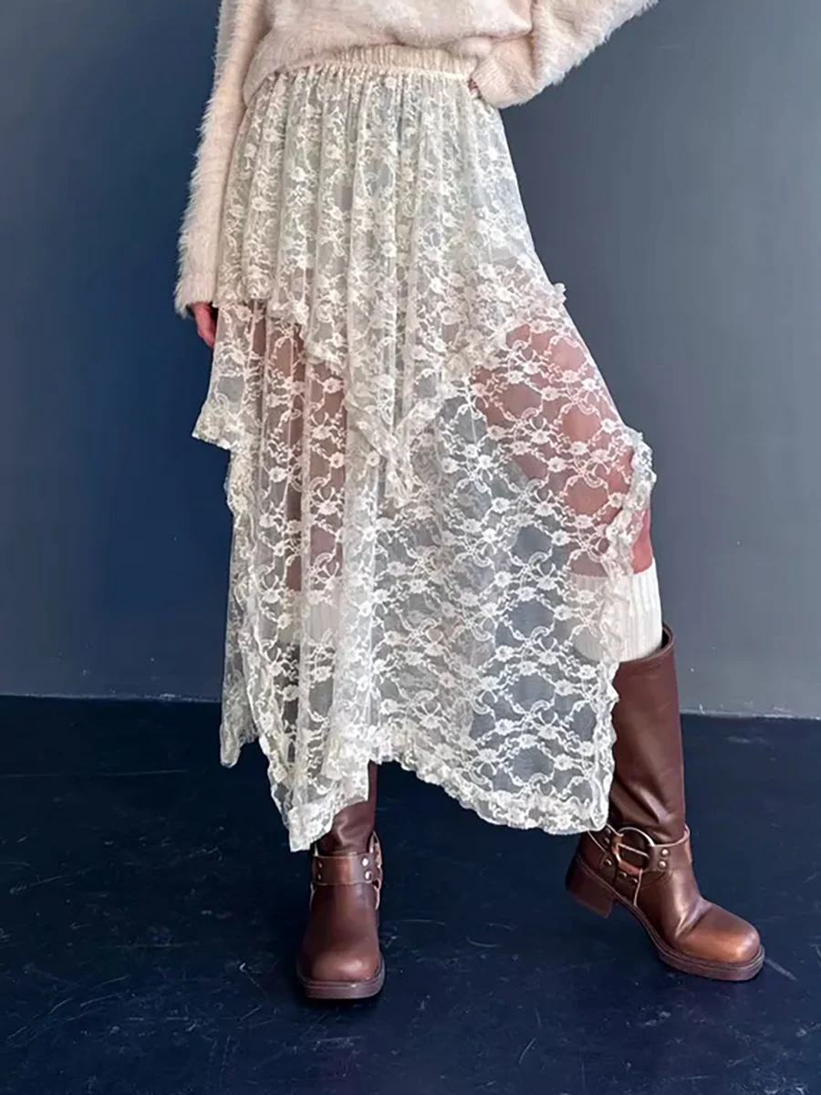 Women's 2025 Moto Boho Mesh Skirt Women's Spring Summer Trendy HighStreet Bohemia Irregular Lace Side Split Skirt
Women's 2025 Moto Boho Mesh Skirt Women's Spring Summer Trendy HighStreet Bohemia Irregular Lace Side Split Skirt