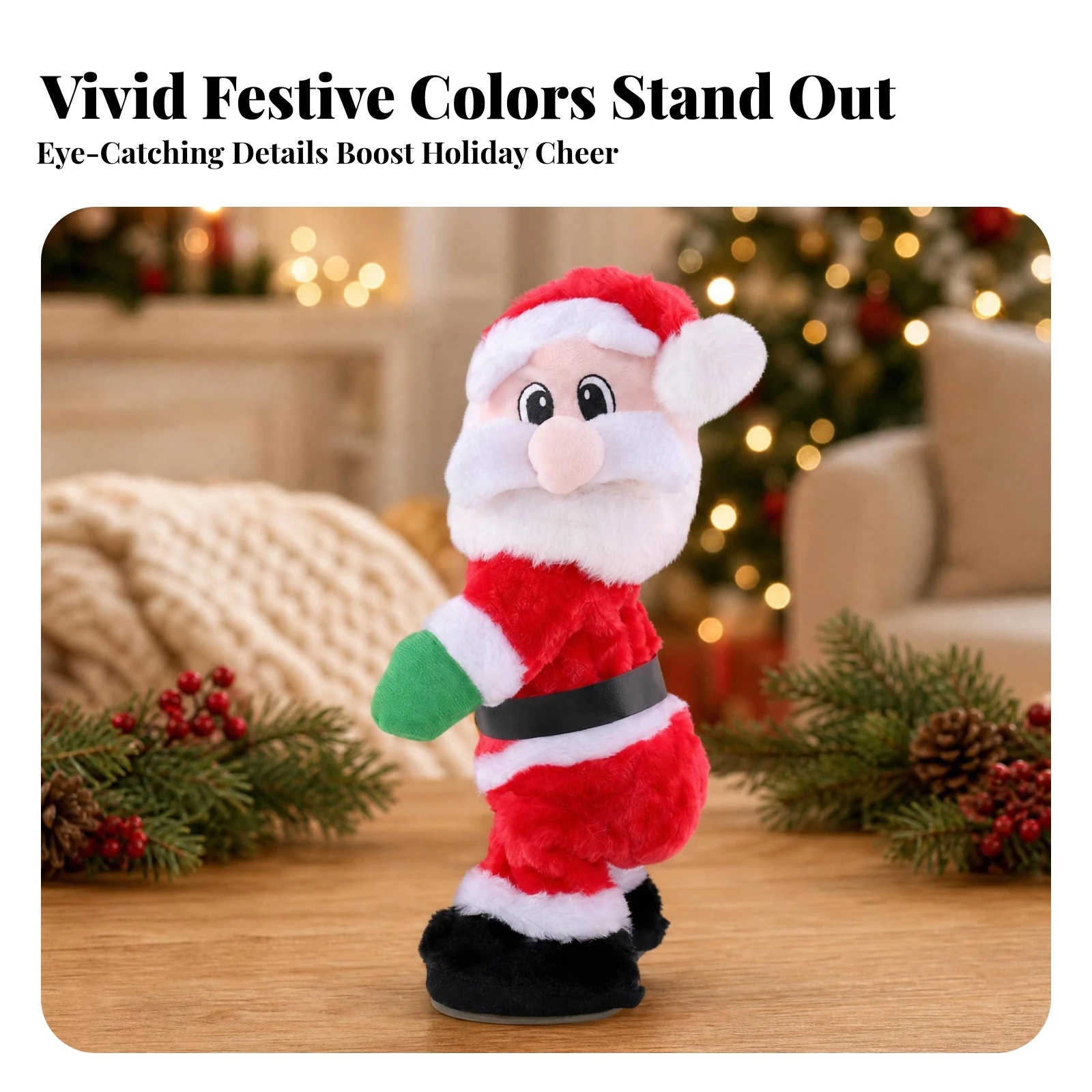 Dancing Santa Stuffed Leg Shaking Animated Santa Doll Standing Ornament Battery Powered
Dancing Santa Stuffed Leg Shaking Animated Santa Doll Standing Ornament Battery Powered