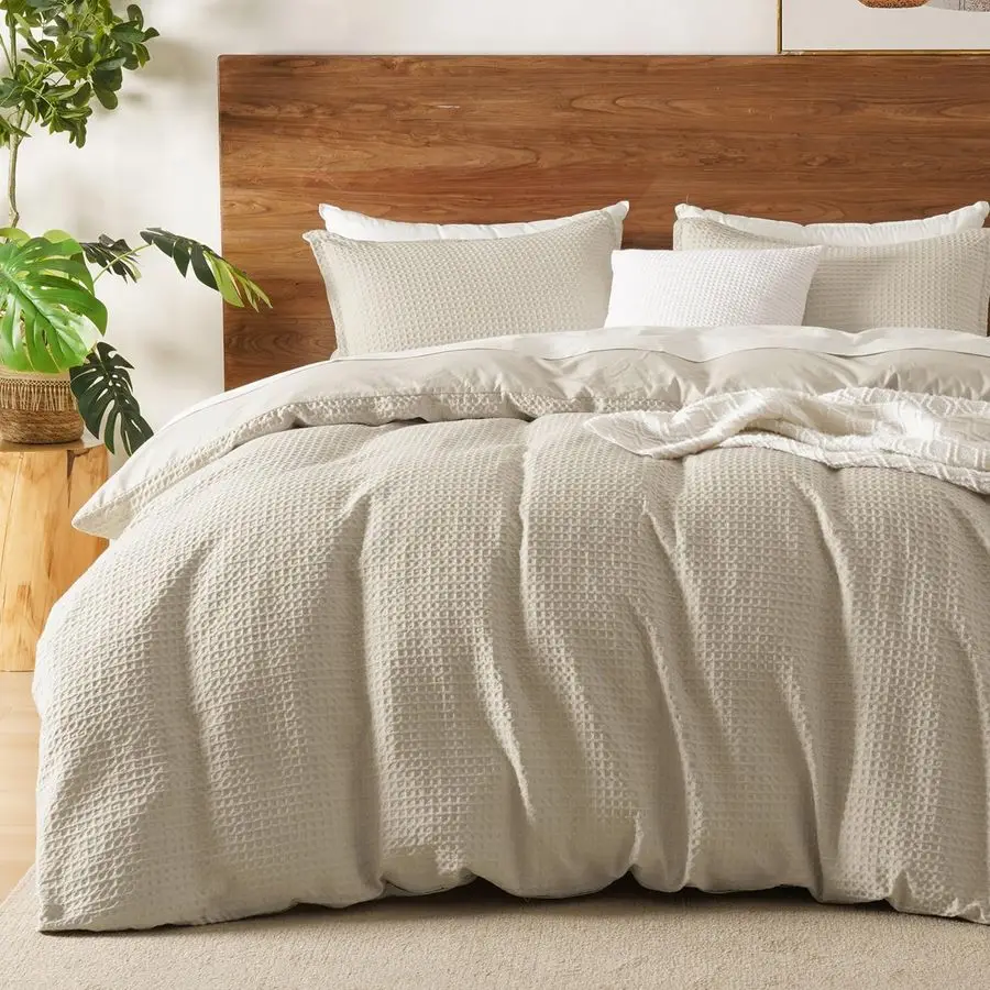 Home Waffle Weave Duvet Cover Set King Size,Soft Breathable 3pcs Comforter Cover Set with 2 Pillowcases,Textured Home Decor Bedd
Home Waffle Weave Duvet Cover Set King Size,Soft Breathable 3pcs Comforter Cover Set with 2 Pillowcases,Textured Home Decor Bedd