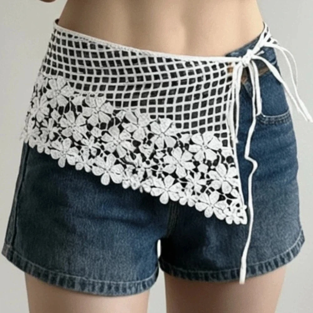 Embroidered Waistband Crochet Flower Butt Curtain Vintage Elegant White Hollow Fake Collar False Two-piece Universal
Embroidered Waistband Crochet Flower Butt Curtain Vintage Elegant White Hollow Fake Collar False Two-piece Universal