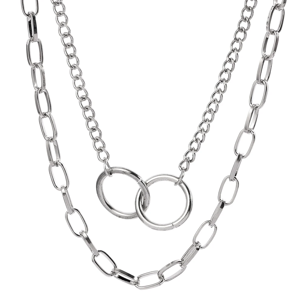 Punk Retro Geometric Circular Necklace Set Creative Two-Piece Pendant Unique Jewelry Accessory for Women And Men
Punk Retro Geometric Circular Necklace Set Creative Two-Piece Pendant Unique Jewelry Accessory for Women And Men