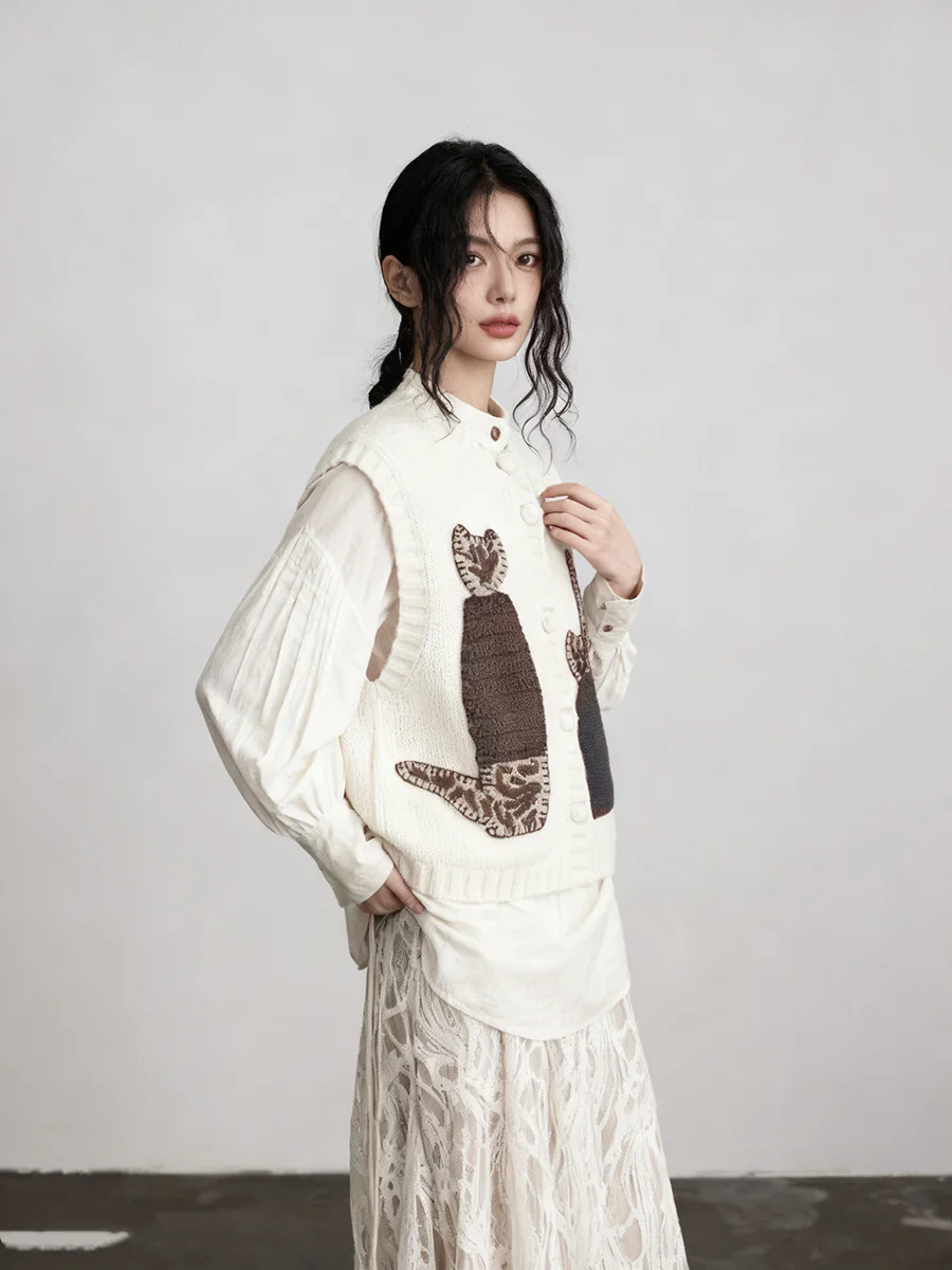 White Knitted Wool Blend Vest Women's ort Svel Heavyweight Cardigan Sle Commute Faion Polyester Fabric V-Ne But...
White Knitted Wool Blend Vest Women's ort Svel Heavyweight Cardigan Sle Commute Faion Polyester Fabric V-Ne But...