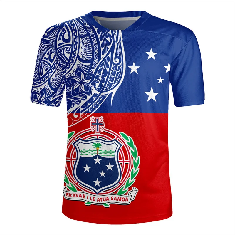 3D Printed The Republicof Samoa Map Flag Rugby V Neck T Shirt American Samoa Emblem Graphic Short Sleeves Vintage Mens Clothing
3D Printed The Republicof Samoa Map Flag Rugby V Neck T Shirt American Samoa Emblem Graphic Short Sleeves Vintage Mens Clothing