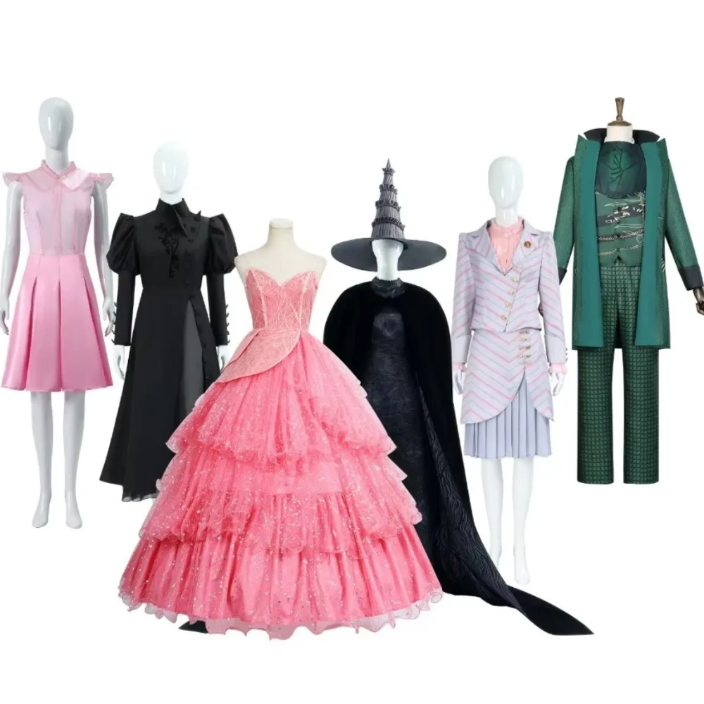 Gothic Elphaba Disguise Movie Wicked Cosplay Glinda Witches Costume Party Pink Suit Halloween Carnival Party Dress Up Clothes
Gothic Elphaba Disguise Movie Wicked Cosplay Glinda Witches Costume Party Pink Suit Halloween Carnival Party Dress Up Clothes