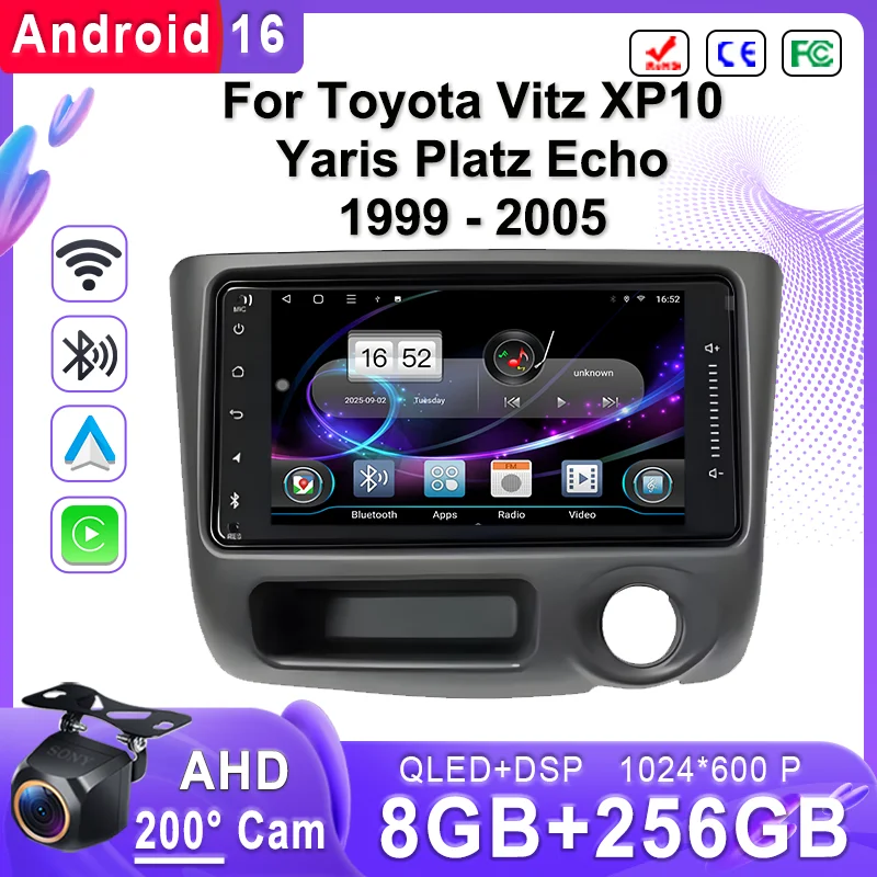 Android 16 Car For Toyota Vitz XP10 Yaris Platz Echo 1999 - 2005 Plug and Play High-performance CPU GPS Navigation Dash Cam wifi
Android 16 Car For Toyota Vitz XP10 Yaris Platz Echo 1999 - 2005 Plug and Play High-performance CPU GPS Navigation Dash Cam wifi