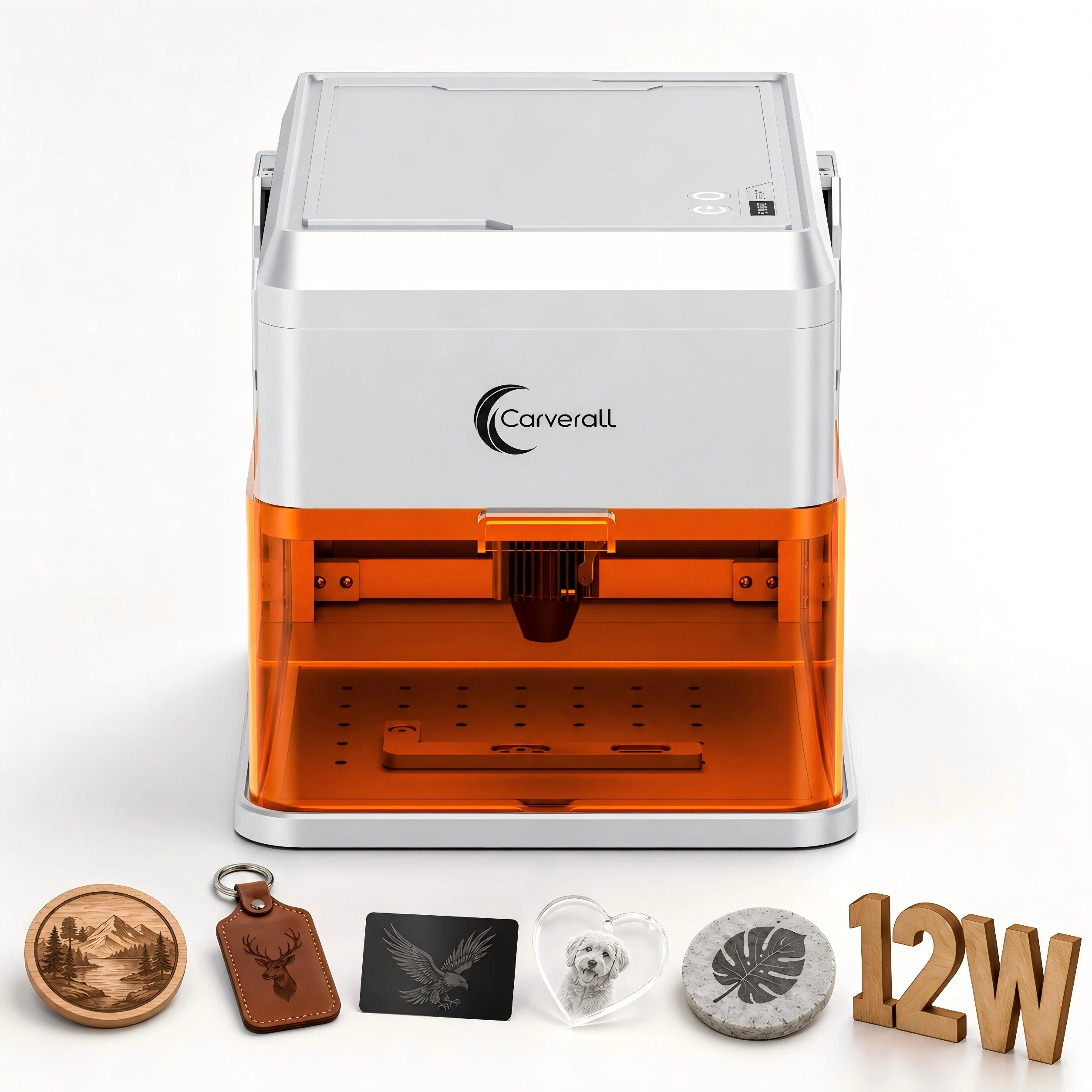 Carverall A1 Pro Laser Engraver Cutter with HD Camera, 7W/12W Diode Laser Machine, Class 1 Enclosed, 15000mm/min High Speed, 3-Level Height, WiFi App Control, for Wood Leather Metal Acrylic, Home DIY Small Business
Carverall A1 Pro Laser Engraver Cutter with HD Camera, 7W/12W Diode Laser Machine, Class 1 Enclosed, 15000mm/min High Speed, 3-Level Height, WiFi App Control, for Wood Leather Metal Acrylic, Home DIY Small Business
