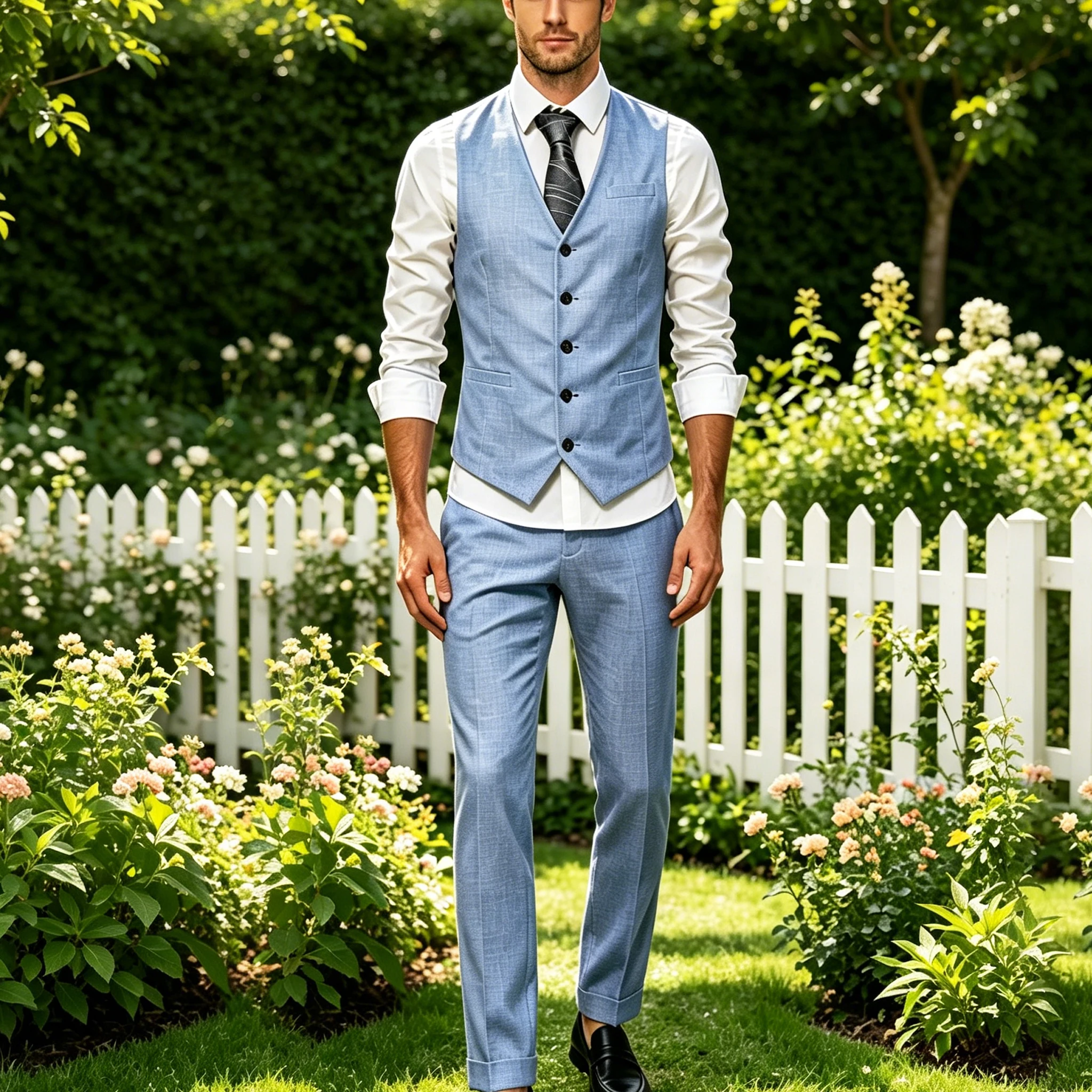 Men's Linen Suit 2-Piece Vest & Pants Set Slim Fit V-Neck Sleeveless Waistcoat Trousers Business Casual Wedding Formal Outfit
Men's Linen Suit 2-Piece Vest & Pants Set Slim Fit V-Neck Sleeveless Waistcoat Trousers Business Casual Wedding Formal Outfit
