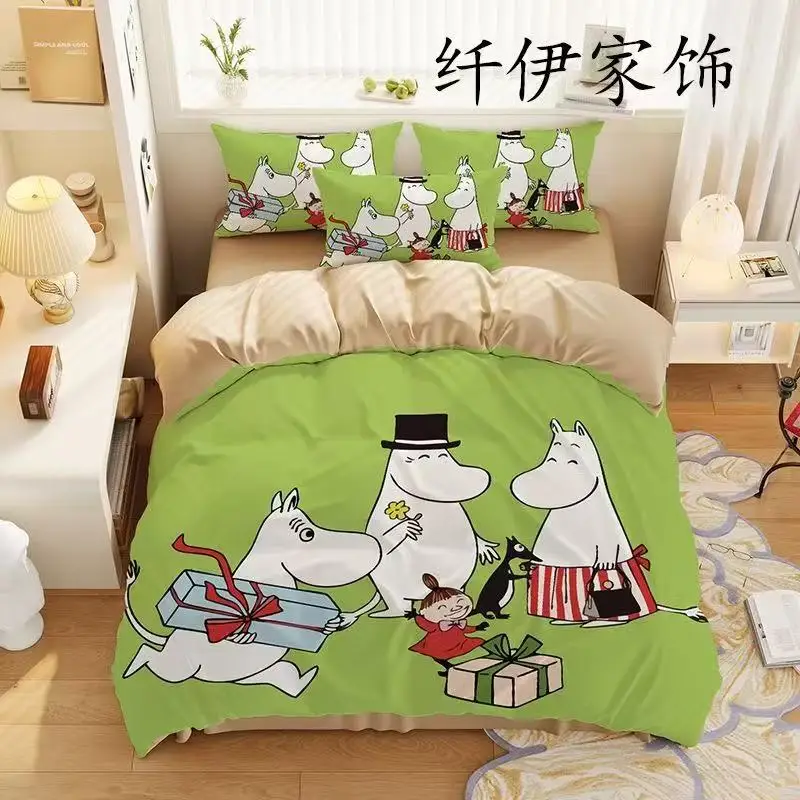 Hot Anime Moomins Themed Bedding Set Colorful Print Polyester Dormitory Bed Sheet Quilt Cover Gift Home Textile Supplies
Hot Anime Moomins Themed Bedding Set Colorful Print Polyester Dormitory Bed Sheet Quilt Cover Gift Home Textile Supplies