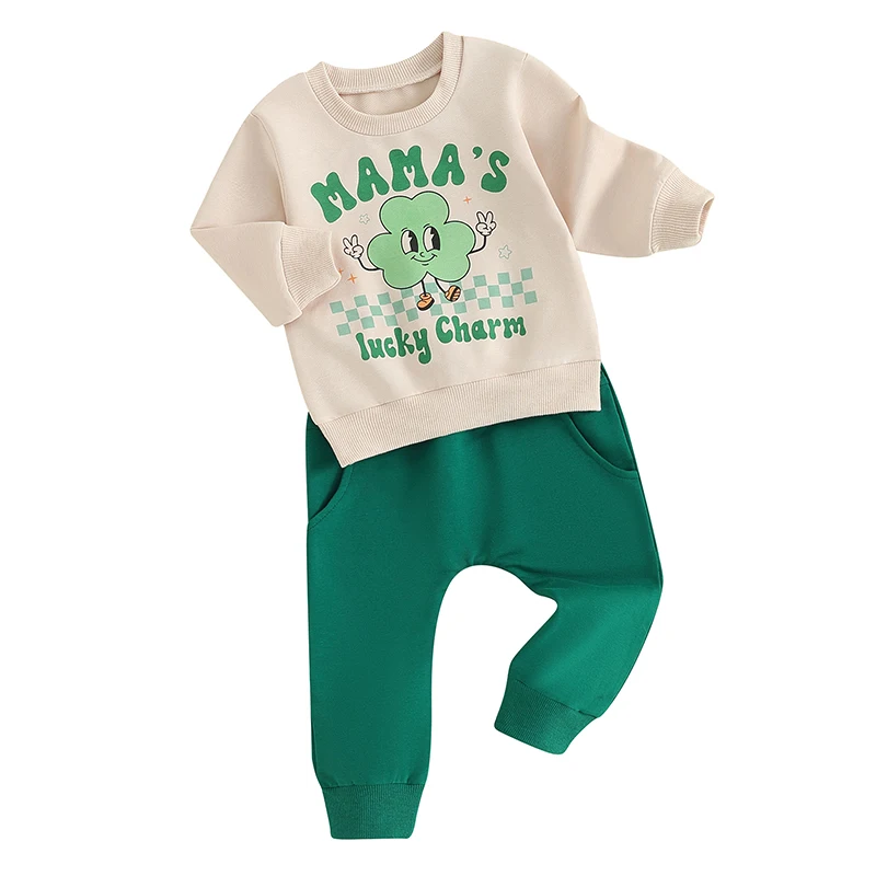 Toddler Boys Casual Fall Outfits Shamrock Letter Long Sleeve Sweatshirts Long Pants 2Pcs Cute Clothes Set
Toddler Boys Casual Fall Outfits Shamrock Letter Long Sleeve Sweatshirts Long Pants 2Pcs Cute Clothes Set