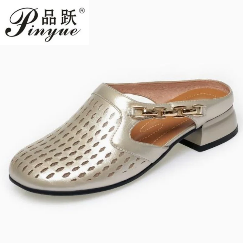 3cm New Cut Outs Women Slippers Weaving + Genuine Leather Fashion Slip on Mules Female Shoes Summer Casual Daily Shoes 35-41
3cm New Cut Outs Women Slippers Weaving + Genuine Leather Fashion Slip on Mules Female Shoes Summer Casual Daily Shoes 35-41