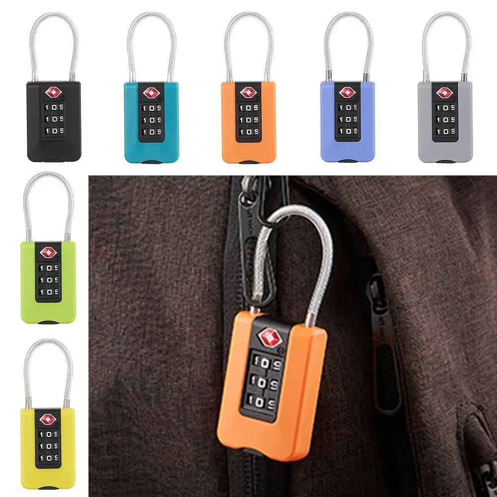 Portable TSA 3 Digit Combination Lock Anti-theft Security Tool Suitcase Luggage Coded Lock Contrast Color Padlock Travel
Portable TSA 3 Digit Combination Lock Anti-theft Security Tool Suitcase Luggage Coded Lock Contrast Color Padlock Travel