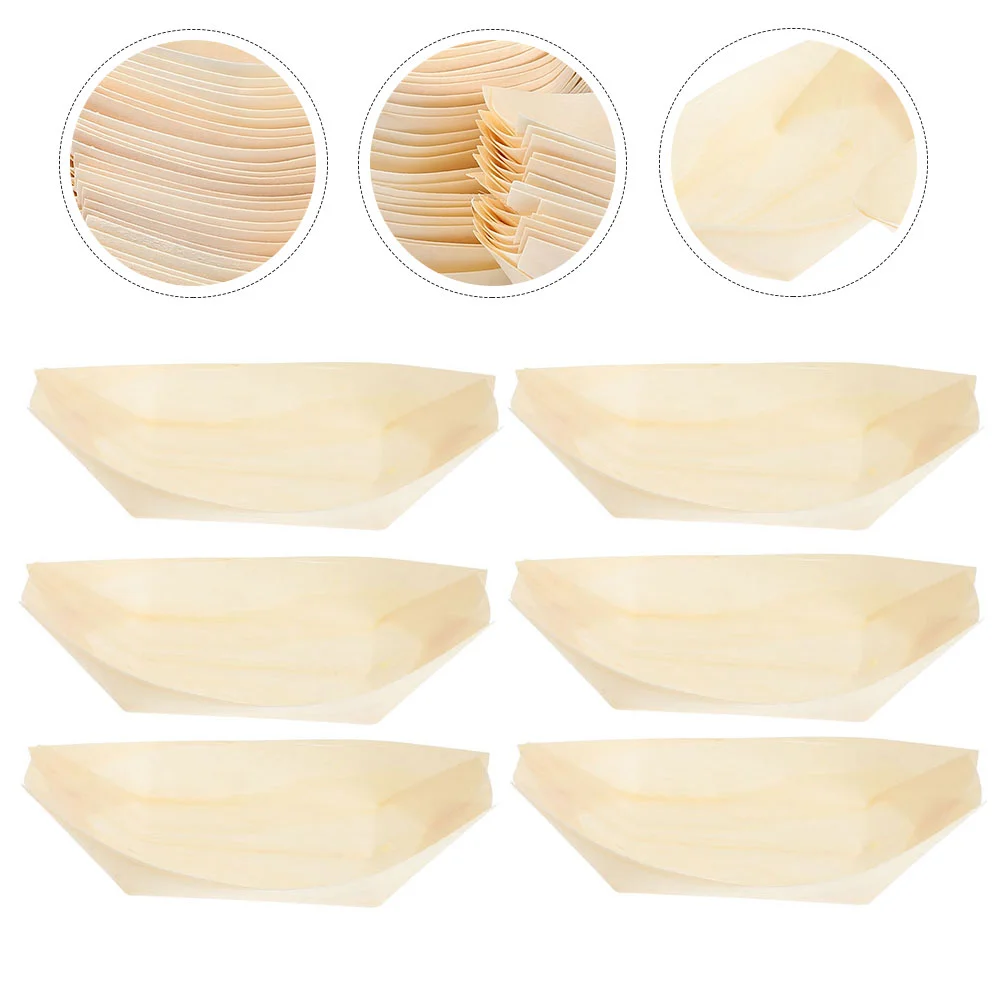100 Pcs Sushi Boat Boats Wooden Dessert Dish Marine Plates Household Food Accessory Multi-function Dishes Gathering
100 Pcs Sushi Boat Boats Wooden Dessert Dish Marine Plates Household Food Accessory Multi-function Dishes Gathering