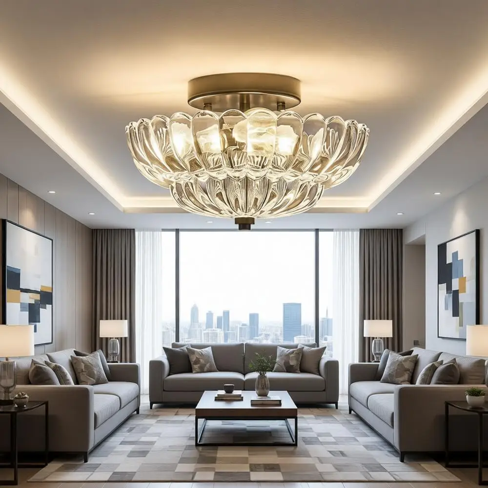 Полувстраиваемый потолочный светильник, 3 лампы, с нижним стеклянным плафоном, прилегающий к потолку, для спальни, прихожей, кухни, над ванной.
Полувстраиваемый потолочный светильник, 3 лампы, с нижним стеклянным плафоном, прилегающий к потолку, для спальни, прихожей, кухни, над ванной.