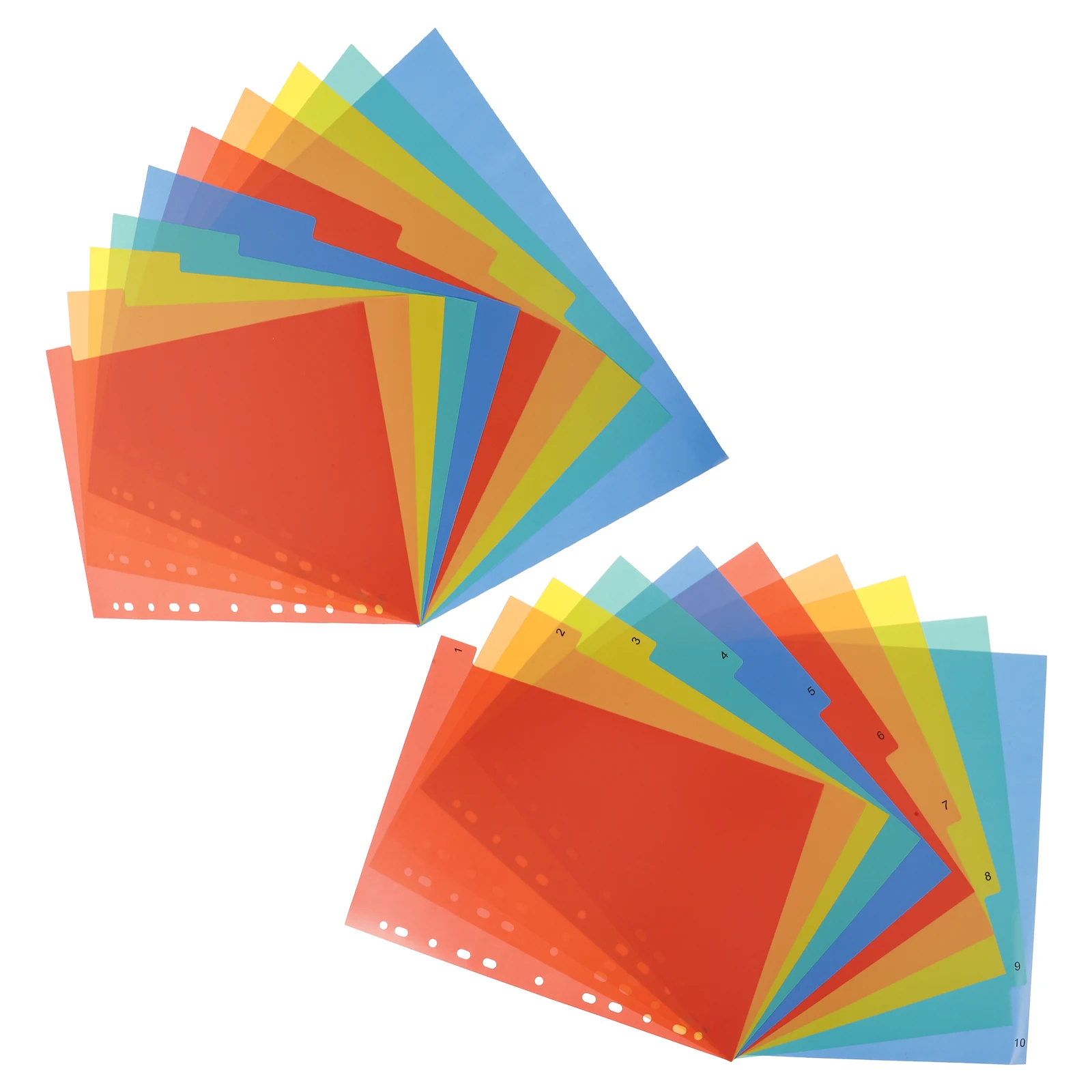 2 Sets 11 Holes A4 Transparent Colored Index Dividers for Binder Notebook Writable Tabs Detachable Pages Plastic Tabs Long Use
2 Sets 11 Holes A4 Transparent Colored Index Dividers for Binder Notebook Writable Tabs Detachable Pages Plastic Tabs Long Use