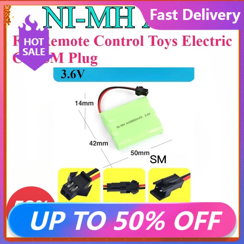 For Remote Control Toys Electric Car SM Plug New 3.6V/4.8V/6V/7.2V 8800mah NI-MH AA 8800mah Rechargeable Battery Pack
For Remote Control Toys Electric Car SM Plug New 3.6V/4.8V/6V/7.2V 8800mah NI-MH AA 8800mah Rechargeable Battery Pack