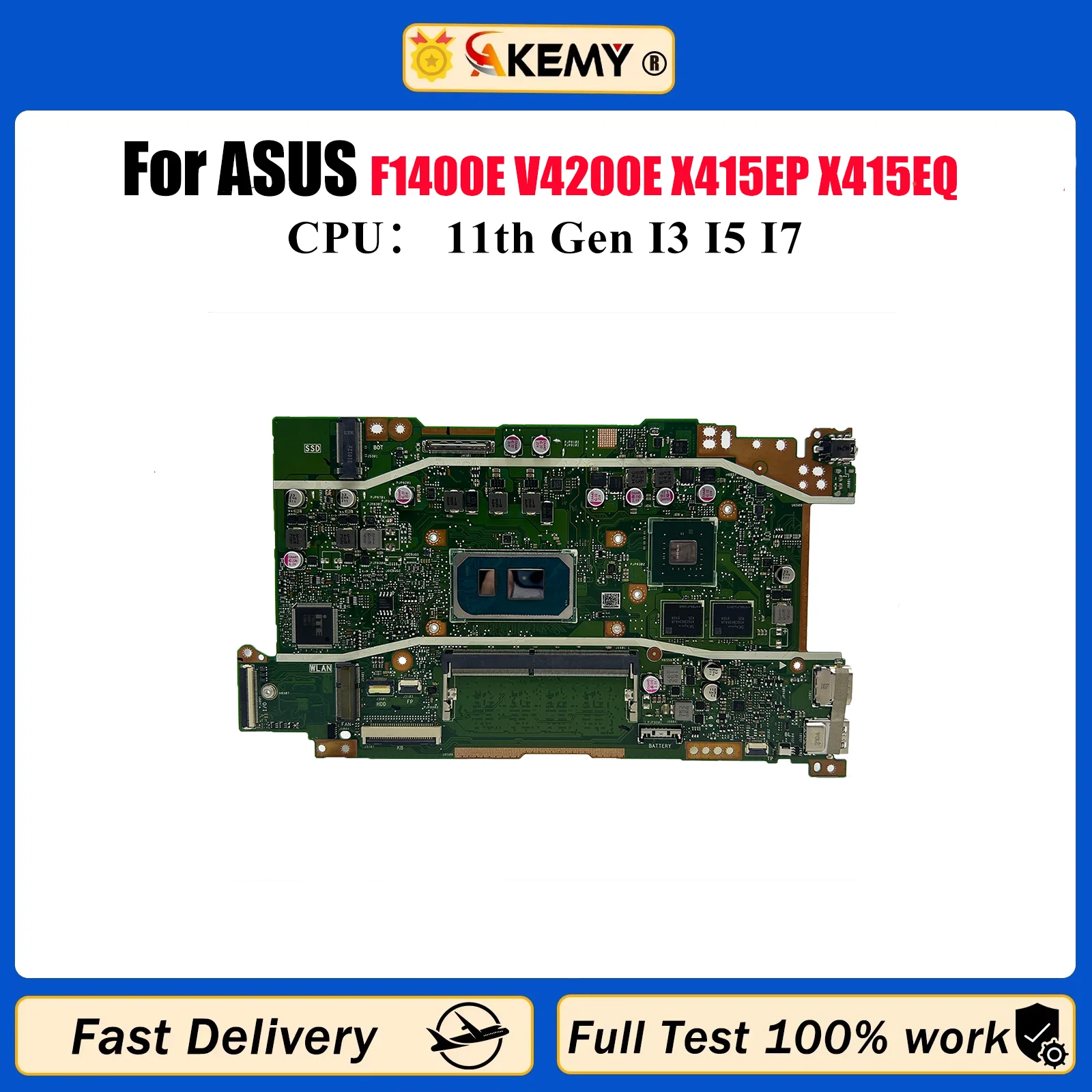 X415EP Материнская плата для ноутбука ASUS VivoBook X415E F1400E F1500E V4200E V5200E X415EP X415EQ Материнская плата с процессором I3 I5 I7 OK tests
X415EP Материнская плата для ноутбука ASUS VivoBook X415E F1400E F1500E V4200E V5200E X415EP X415EQ Материнская плата с процессором I3 I5 I7 OK tests
