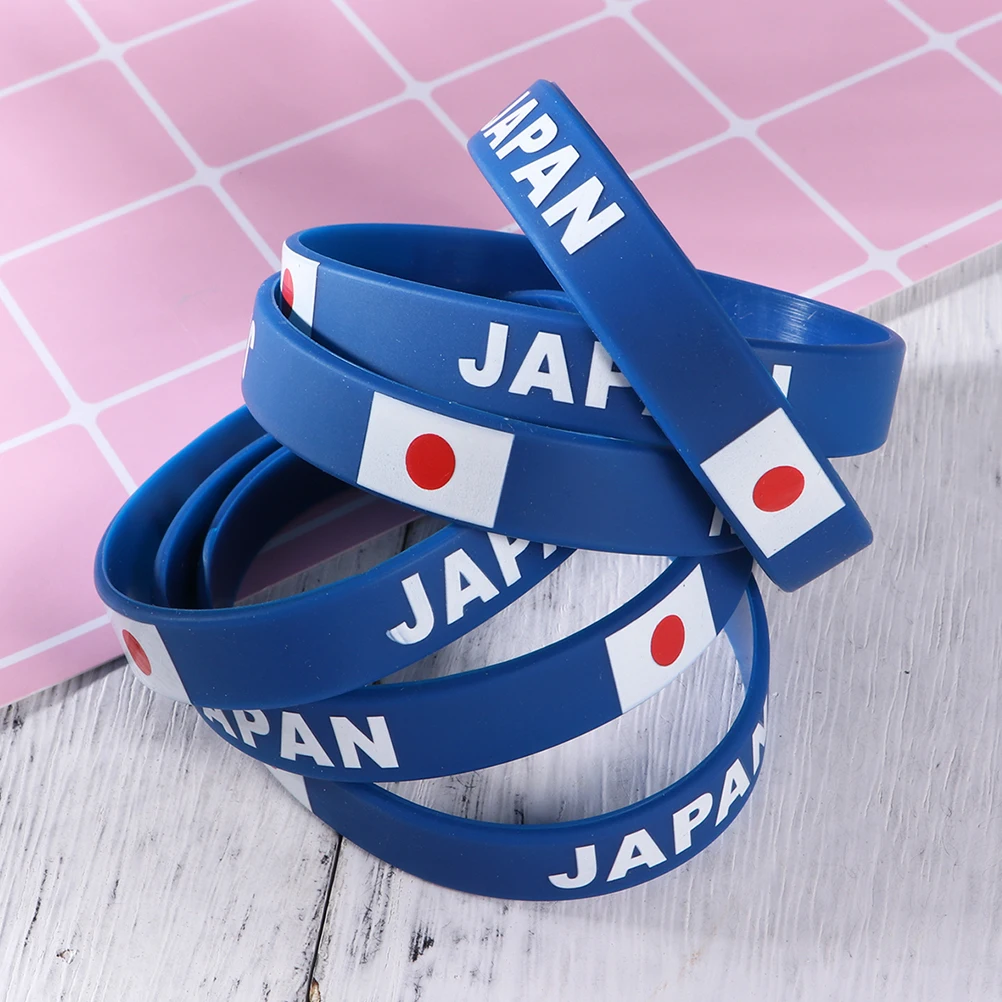 10PCS Sports Silicone Bracelets Personality Simple National Flag Pattern Wrist Band Hand Rings Decorations for Men Women (Japan)
10PCS Sports Silicone Bracelets Personality Simple National Flag Pattern Wrist Band Hand Rings Decorations for Men Women (Japan)