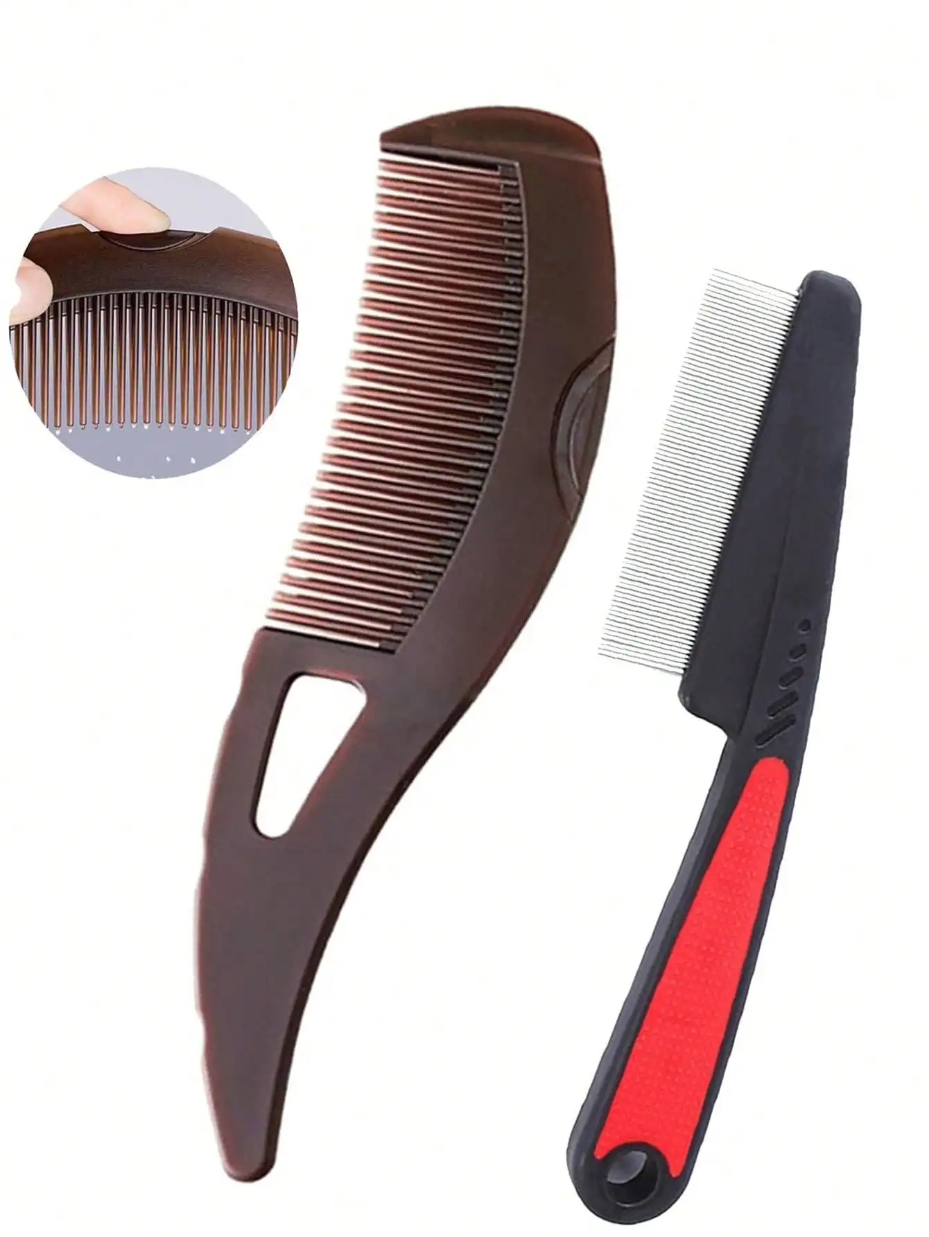 2pcs Dandruff Comb, Stainless Steel Fine Tooth Comb, Scalp Psoriasis Brush, Dandruff Brush, Head Lice Comb, Multi-Function Hair Brush For Scalp Massage, Suitable For Men, Women, And Children
2pcs Dandruff Comb, Stainless Steel Fine Tooth Comb, Scalp Psoriasis Brush, Dandruff Brush, Head Lice Comb, Multi-Function Hair Brush For Scalp Massage, Suitable For Men, Women, And Children