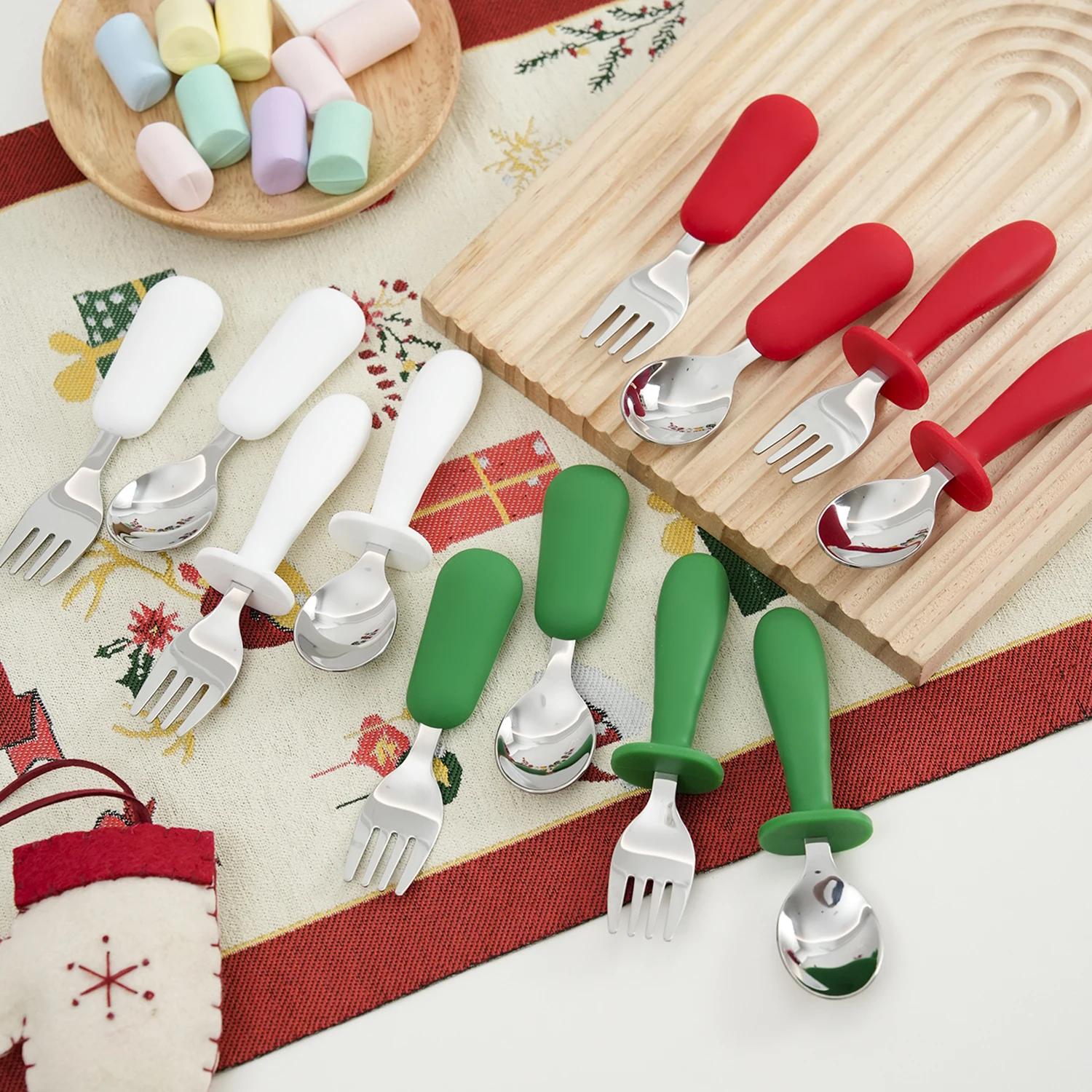 4 шт., рождественский подарок, посуда для кормления, набор вилок и ложек из нержавеющей стали, все необходимое для отлучения от груди, набор для самостоятельного питания для малышей
4 шт., рождественский подарок, посуда для кормления, набор вилок и ложек из нержавеющей стали, все необходимое для отлучения от груди, набор для самостоятельного питания для малышей