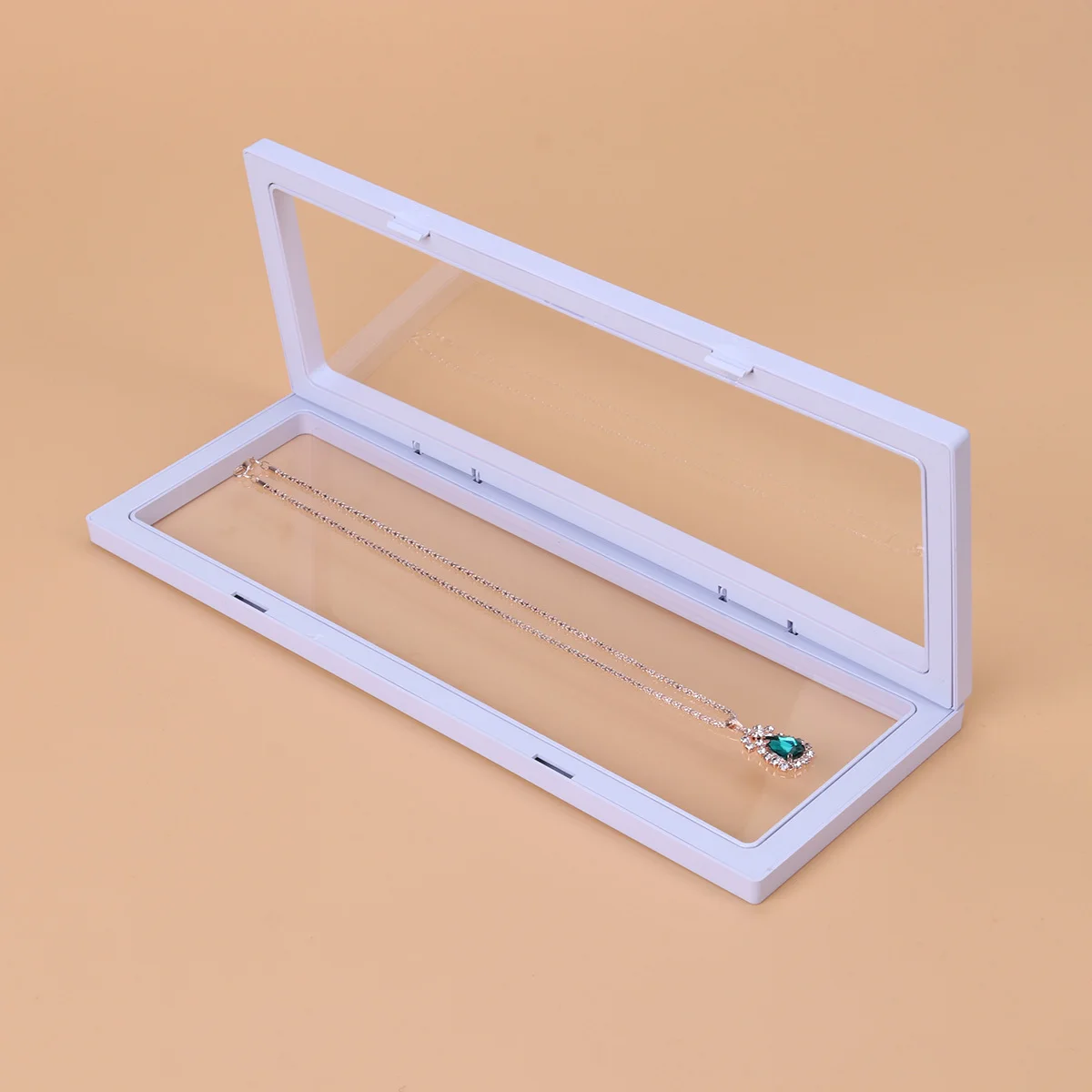 3 D Jewelry Display Stand Case Show Rack Floating Frame Stands Plastic with Showcase Travel
3 D Jewelry Display Stand Case Show Rack Floating Frame Stands Plastic with Showcase Travel