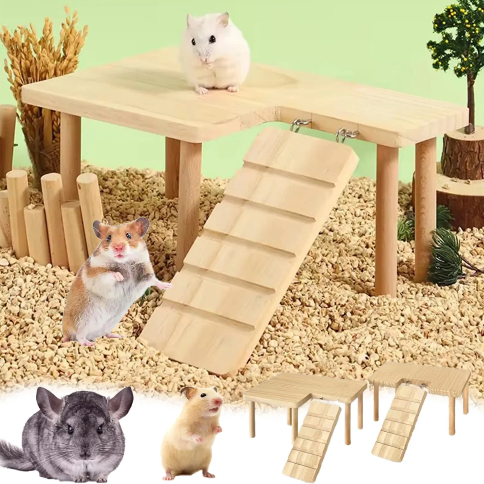 Wooden Staircase Hamster Toy Pet Wooden Staircase Chinchilla Hamster Cage Accessories Small Pet Supplies Juguetes Para Hámsters
Wooden Staircase Hamster Toy Pet Wooden Staircase Chinchilla Hamster Cage Accessories Small Pet Supplies Juguetes Para Hámsters