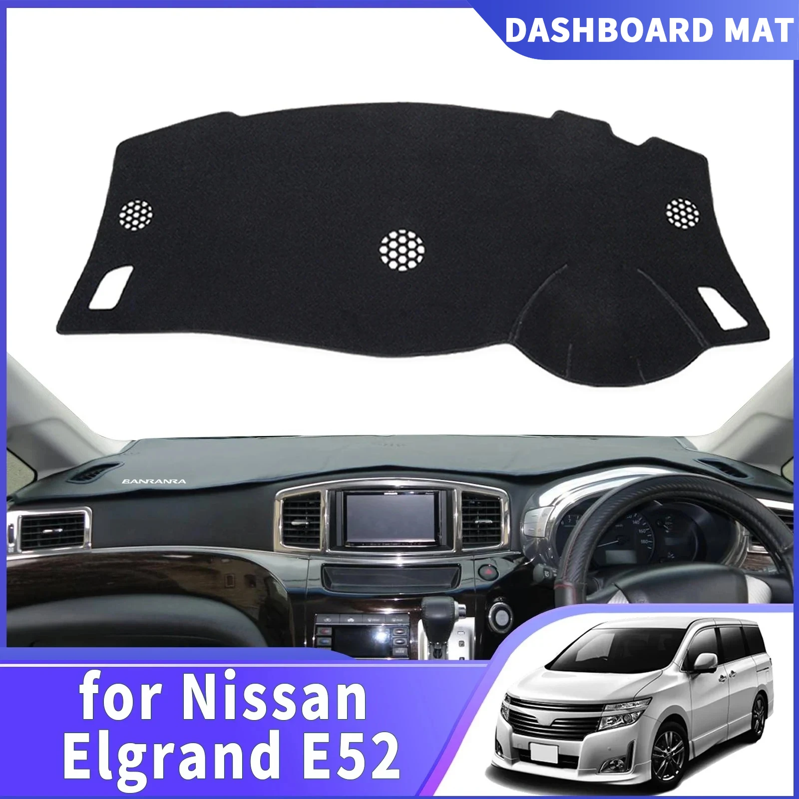 fit for Nissan Elgrand E52 RHD Car Dashmat DashMat Sunshade Dashboard Cover Pad Protective Carpet Accessories
fit for Nissan Elgrand E52 RHD Car Dashmat DashMat Sunshade Dashboard Cover Pad Protective Carpet Accessories