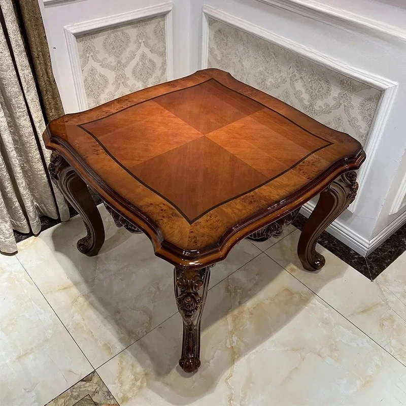 JJ European solid wood corner few retro carved piano paint living room set American side few square few
JJ European solid wood corner few retro carved piano paint living room set American side few square few