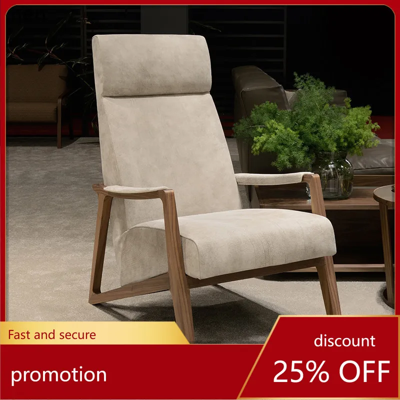 CZ solid wood leather high-back sofa chair, black walnut leisure chair, home living room new Chinese style single armchair
CZ solid wood leather high-back sofa chair, black walnut leisure chair, home living room new Chinese style single armchair