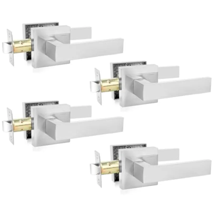 Passage Door Levers, 4 Pack Heavy-Duty Keyless Door Handles, Square Non-Locking Door Knobs, Right and Left Handed for Closets,
Passage Door Levers, 4 Pack Heavy-Duty Keyless Door Handles, Square Non-Locking Door Knobs, Right and Left Handed for Closets,