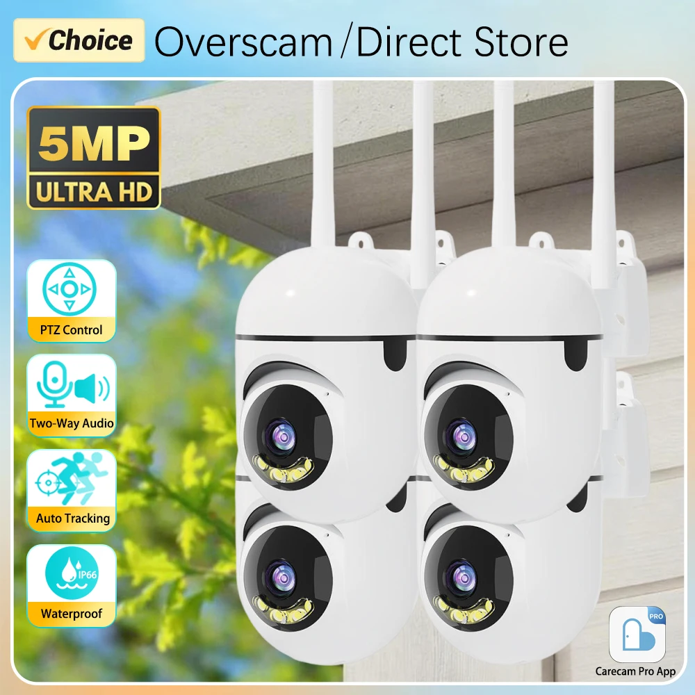5MP Spherical Wireless Wifi IP Camera Auto Tracking With Full-Color Night Vision Motion Detection Two-Way Audio Carecam Pro APP
5MP Spherical Wireless Wifi IP Camera Auto Tracking With Full-Color Night Vision Motion Detection Two-Way Audio Carecam Pro APP