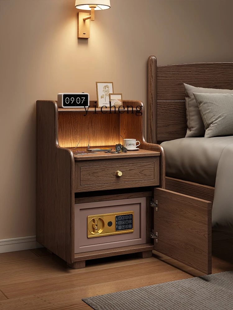 XL bedside table safe integrated simple modern multi-functional storage cabinet household solid wood safe
XL bedside table safe integrated simple modern multi-functional storage cabinet household solid wood safe