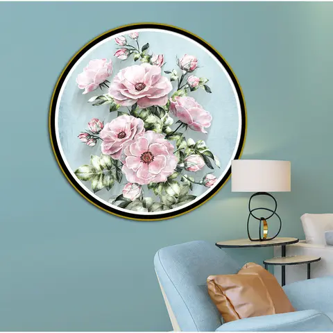 ชุดแพ็คนานฝีมือปักลายดอกไม้9CT ของตกแต่งงานปาร์ตี้งานปักครอสติชดอกกุหลาบสีชมพูทำมือชุดจิตรกรรมตกแต่งงานฝีมือทันสมัยสำหรับบ้าน