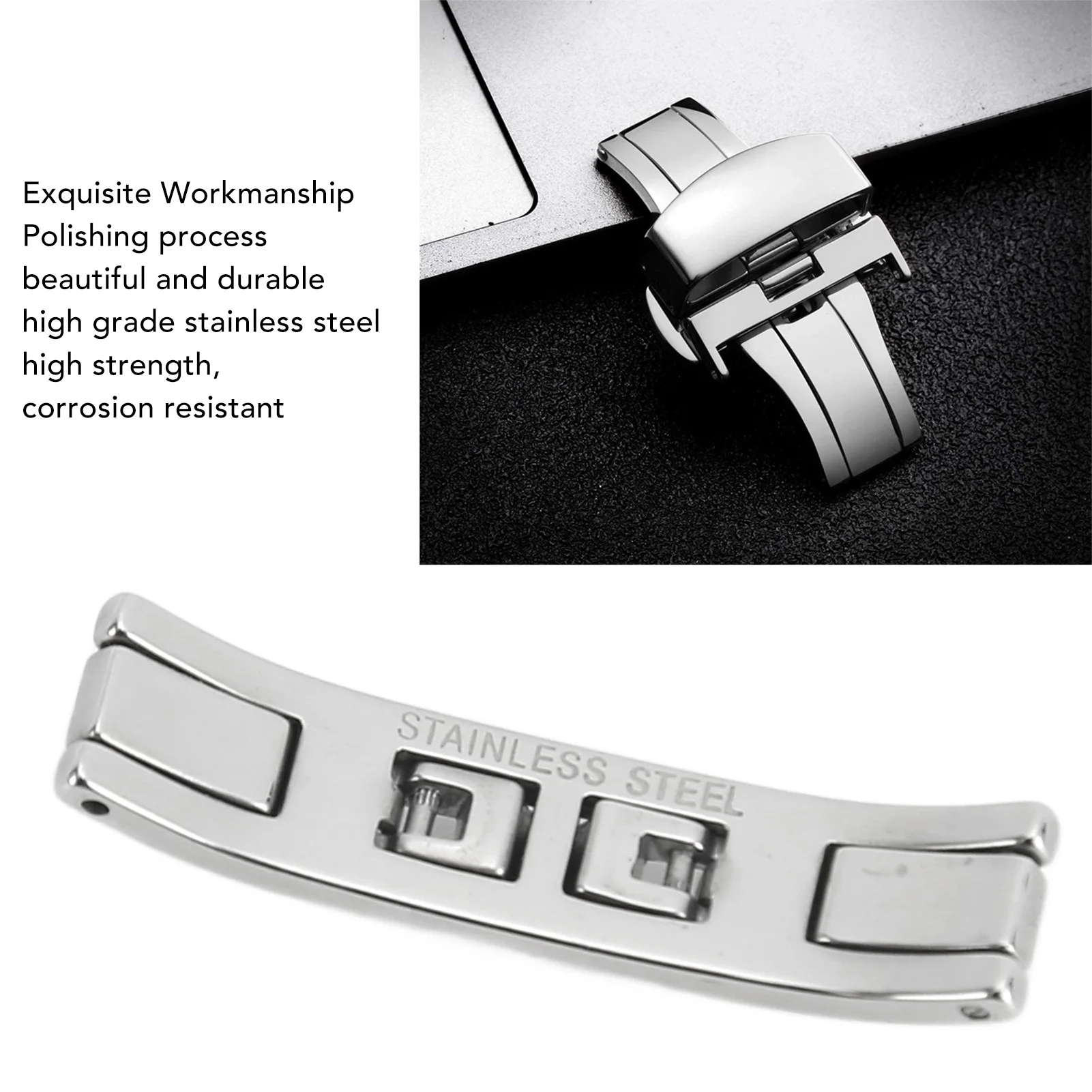 Застежка-бабочка раскладная, с двойной кнопкой, полированная, для аксессуаров для часов
Застежка-бабочка раскладная, с двойной кнопкой, полированная, для аксессуаров для часов