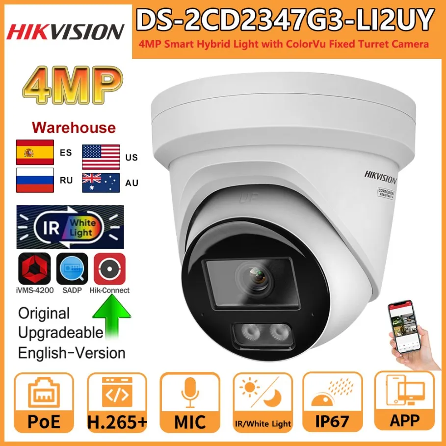 IP-камера Hikvision 4 МП DS-2CD2347G3-LI2UY Умная гибридная подсветка ColorVu Встроенный двойной микрофон 4K 24/7 Красочная сетевая камера с турелью
IP-камера Hikvision 4 МП DS-2CD2347G3-LI2UY Умная гибридная подсветка ColorVu Встроенный двойной микрофон 4K 24/7 Красочная сетевая камера с турелью