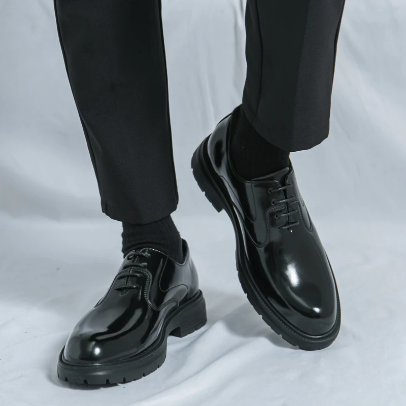 Comfort Thick Soled Leather Shoes Men Business Formal Flats Brand New Men Casual Shoes Classic Handmade Man Oxford Wedding Shoes
Comfort Thick Soled Leather Shoes Men Business Formal Flats Brand New Men Casual Shoes Classic Handmade Man Oxford Wedding Shoes