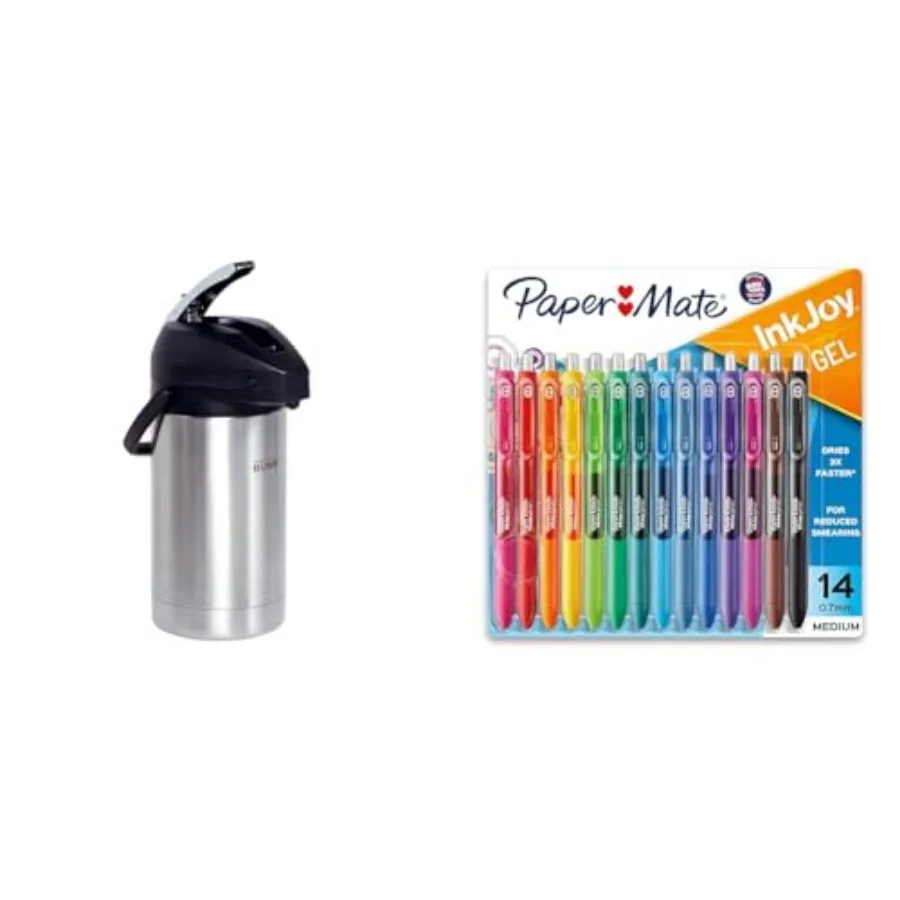 - BUN321300000 32130.0000 3.0-Liter Lever-Action Airpot Stainless Steel and Paper Mate® Gel Pens InkJoy® Pens Medium Point Asso
- BUN321300000 32130.0000 3.0-Liter Lever-Action Airpot Stainless Steel and Paper Mate® Gel Pens InkJoy® Pens Medium Point Asso