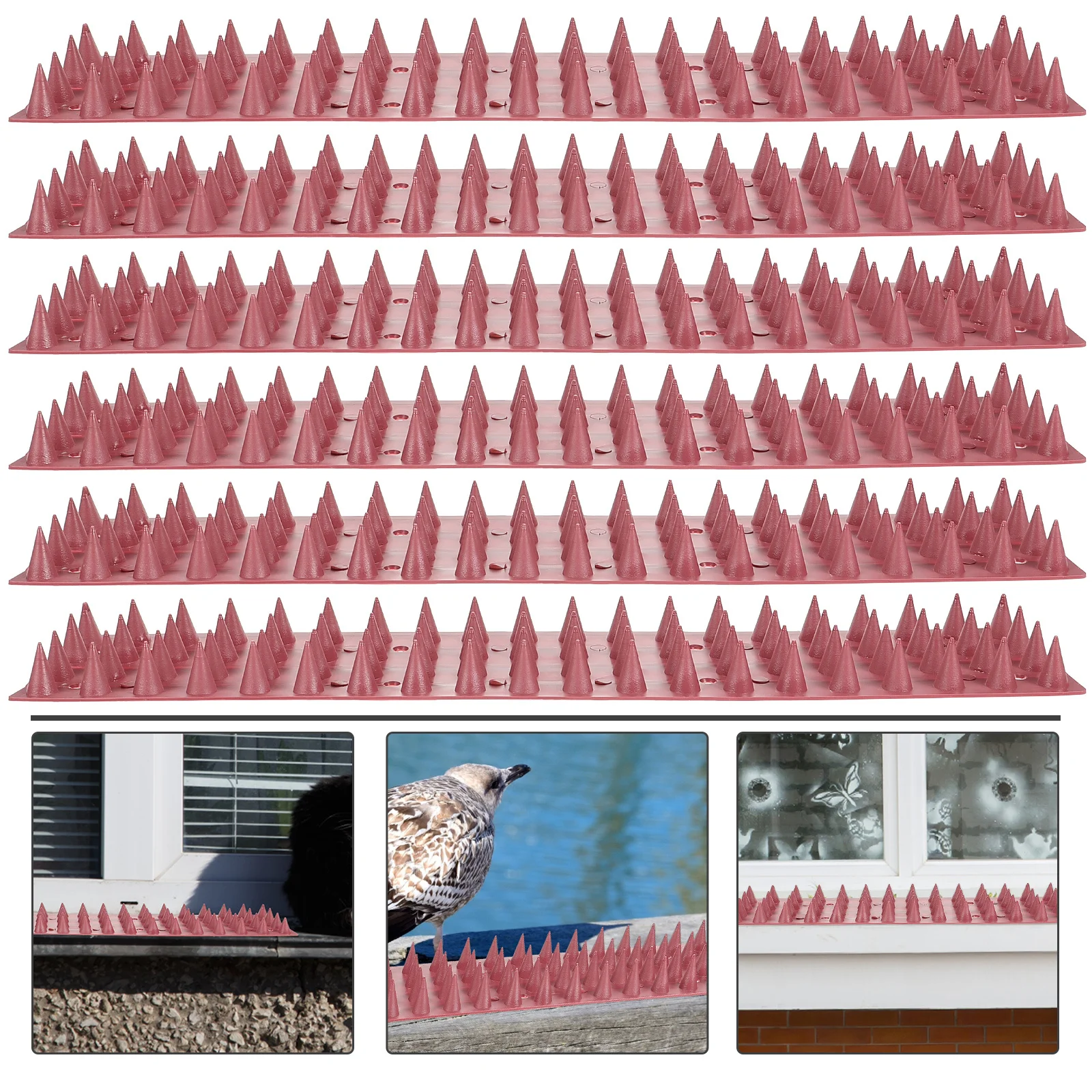 6Pcs Birds Spikes for Outside Reusable Cat Squirrel Deterrent Easy Install Garden Lawn Pigeon Spikes Birds Spike Strips
6Pcs Birds Spikes for Outside Reusable Cat Squirrel Deterrent Easy Install Garden Lawn Pigeon Spikes Birds Spike Strips