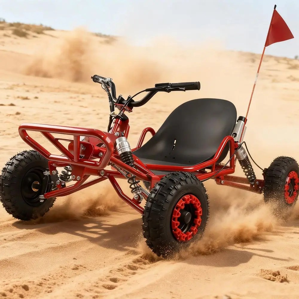 Powered Go Kart, 1700W Go Kart for Adults amp Kids with Premium Steel Tubular Frame, 2 Stroke OffRoad Kart with 6 Tires Featuri
Powered Go Kart, 1700W Go Kart for Adults amp Kids with Premium Steel Tubular Frame, 2 Stroke OffRoad Kart with 6 Tires Featuri