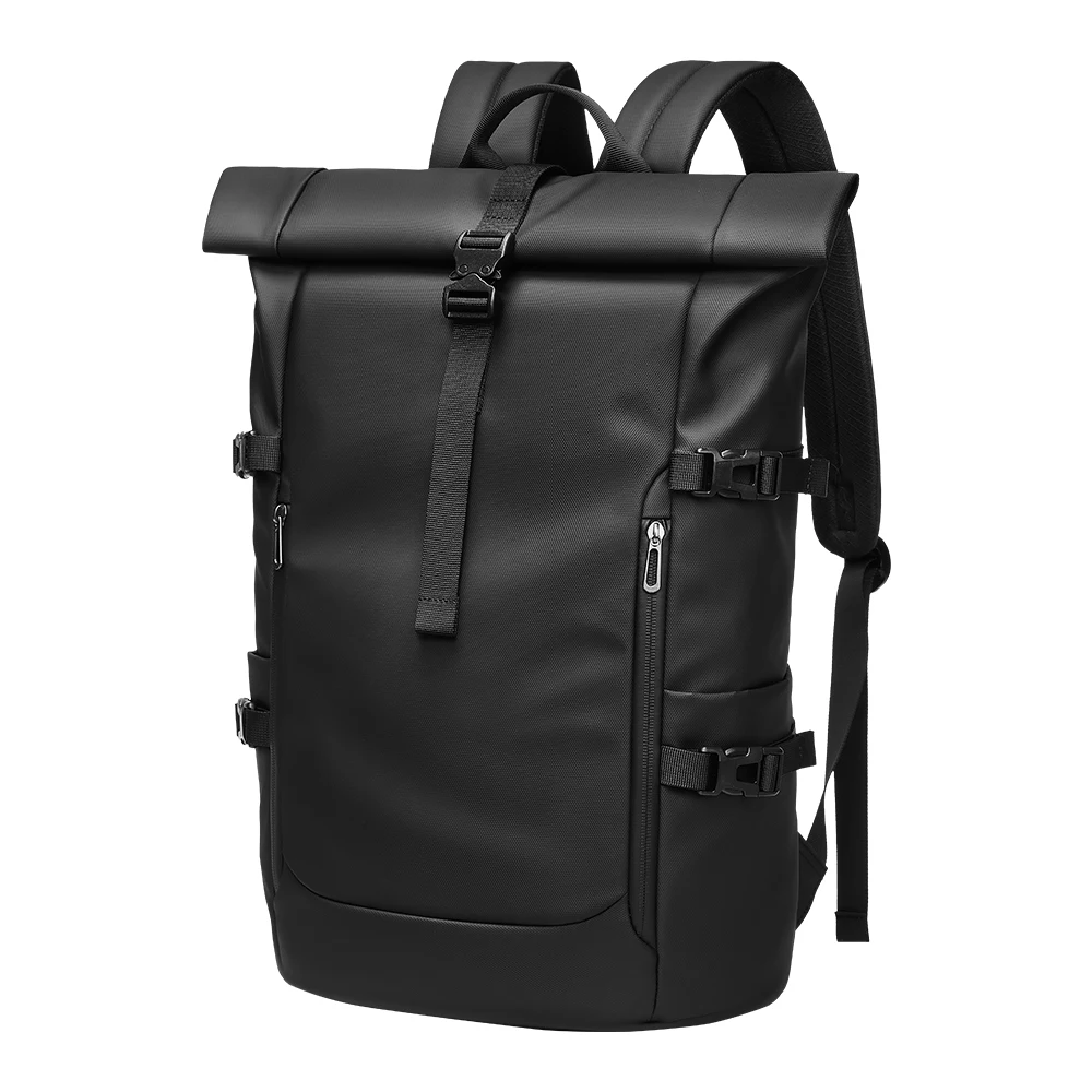 Black Waterproof Expandable Rolltop Backpack Men's 15.6 inch Laptop Bag Outdoor Travel Hiking Rucksack with Roll Top Closure
Black Waterproof Expandable Rolltop Backpack Men's 15.6 inch Laptop Bag Outdoor Travel Hiking Rucksack with Roll Top Closure