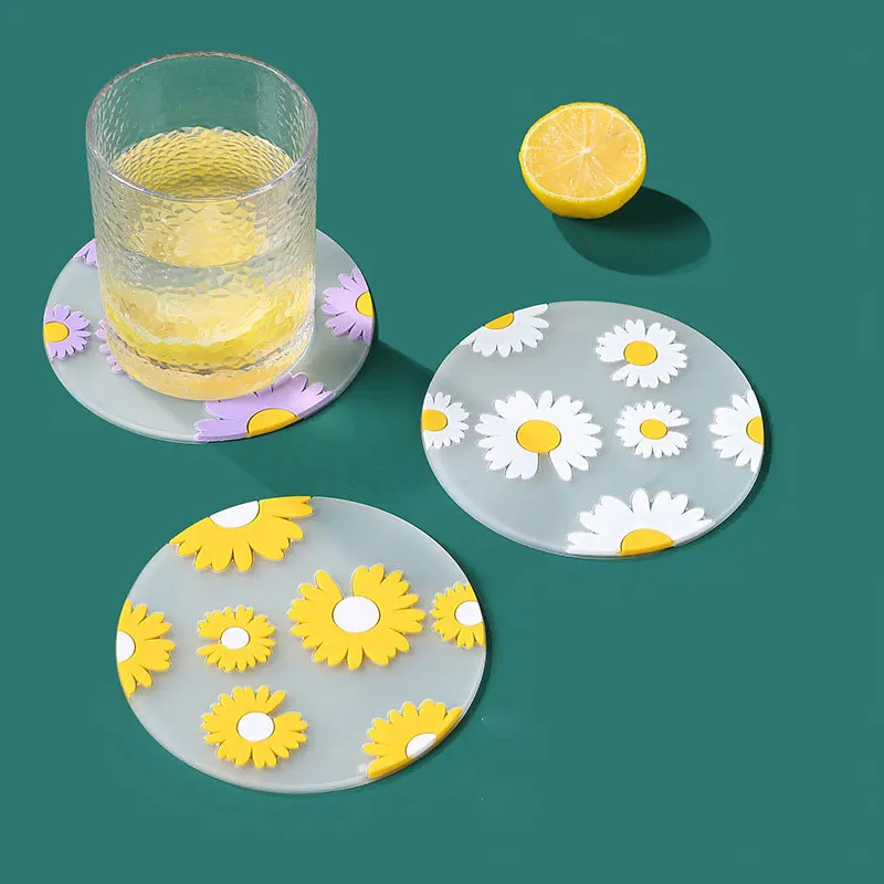 Round Silicone Coaster Flower Heat Insulation Anti-skidding Cup Pad Waterproof and Reusable Mug Mat Kitchen Items Accessories
Round Silicone Coaster Flower Heat Insulation Anti-skidding Cup Pad Waterproof and Reusable Mug Mat Kitchen Items Accessories