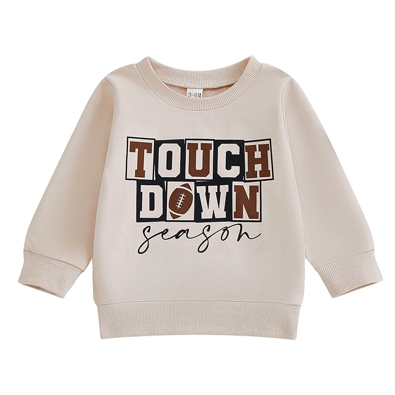 Toddler Boys Autumn Sweatshirts Long Sleeve Round Neck Letter Rugby Print Pullover
Toddler Boys Autumn Sweatshirts Long Sleeve Round Neck Letter Rugby Print Pullover