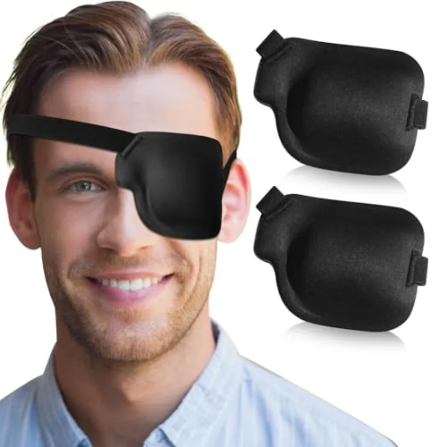 2Pcs 3D Eye Patches for Adults, Adjustable Medical Eyepatch, Black Left
2Pcs 3D Eye Patches for Adults, Adjustable Medical Eyepatch, Black Left