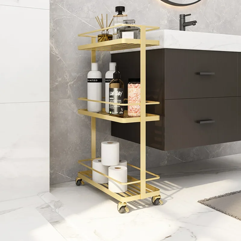 Floor-to-ceiling kitchen storage rack fashion light luxury bathroom rack high load-bearing multi-layer trolley with wheels
Floor-to-ceiling kitchen storage rack fashion light luxury bathroom rack high load-bearing multi-layer trolley with wheels