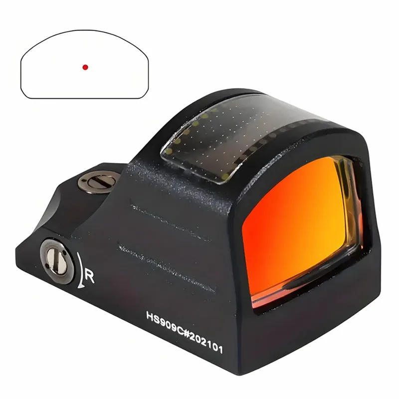 507C Solar-Powered Reflective Red Dot Scope - Aluminum Alloy, Black with Orange-Red Accents, Compact & Durable for Hunting
507C Solar-Powered Reflective Red Dot Scope - Aluminum Alloy, Black with Orange-Red Accents, Compact & Durable for Hunting