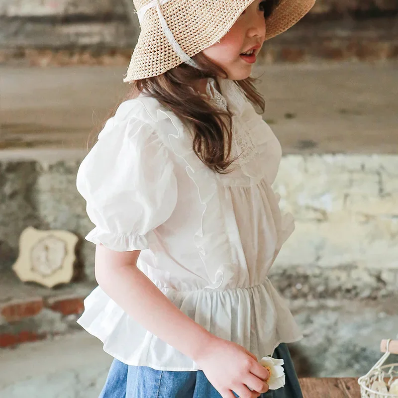 Baby Girl Top 2025 Summer Strawberry Strawberry Korean Children Clothing Children Girls Fashion Lace Waist Fashion Shirt
Baby Girl Top 2025 Summer Strawberry Strawberry Korean Children Clothing Children Girls Fashion Lace Waist Fashion Shirt